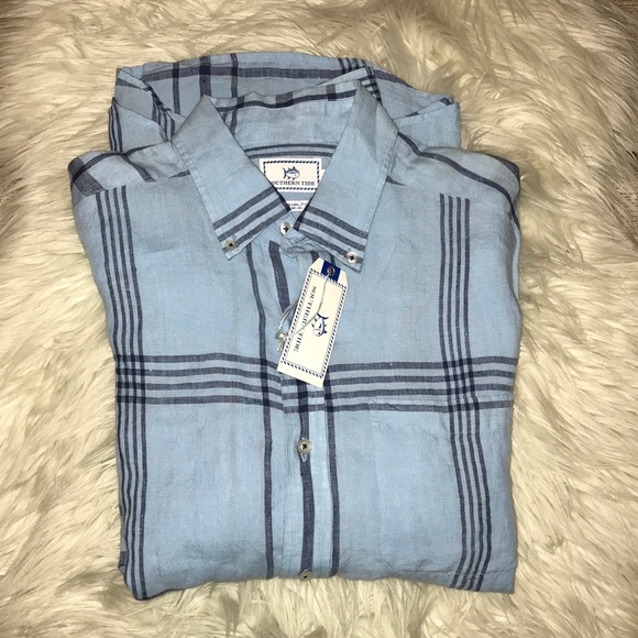 NEW Southern Tides Trim Fit Button Linen Shirt - Picture 3 of 6